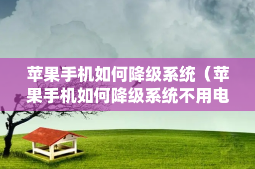 苹果手机如何降级系统（苹果手机如何降级系统不用电脑）