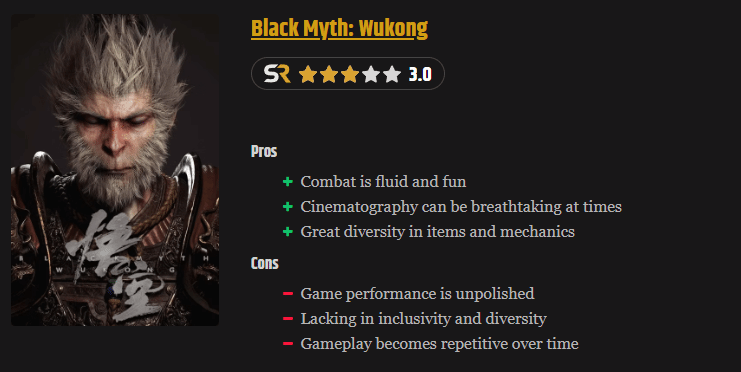 黑神话获DEI外媒年度最佳赞誉，小媒体评价多元热议中