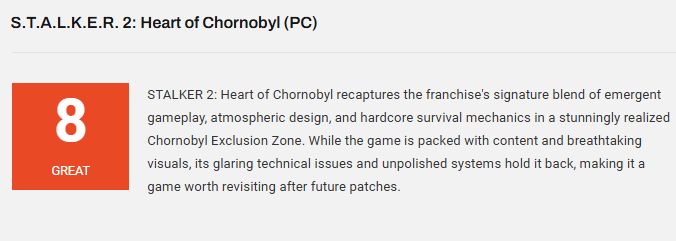 外媒评《潜行者2》视觉效果惊艳 但技术待提升