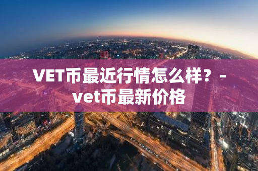VET币最近行情怎么样？-vet币最新价格