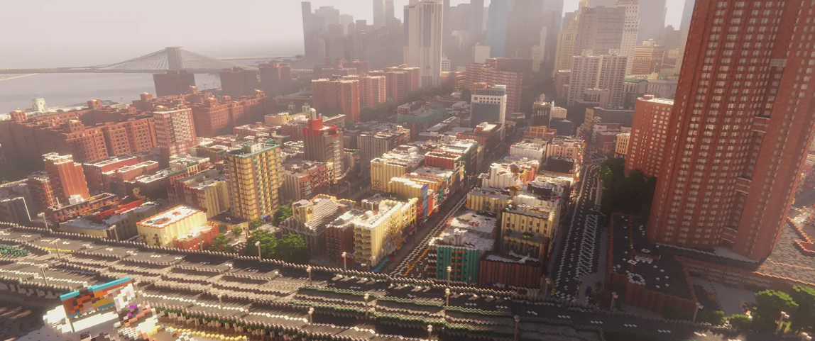 《我的世界》玩家打造现实纽约城：创造史诗级世界奇观！