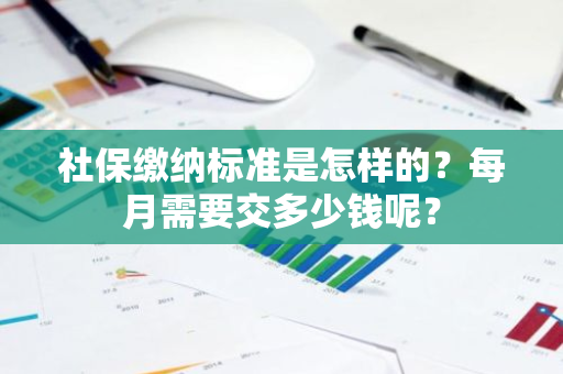 社保缴纳标准是怎样的？每月需要交多少钱呢？