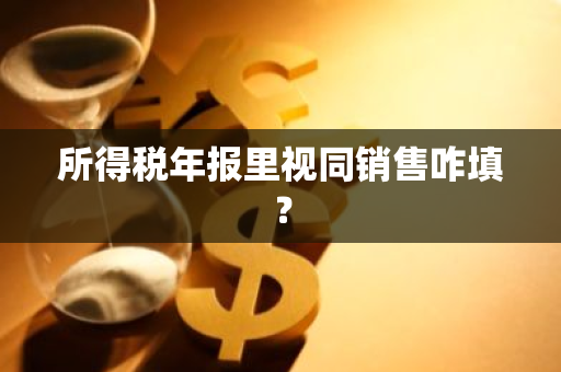 所得税年报里视同销售咋填？