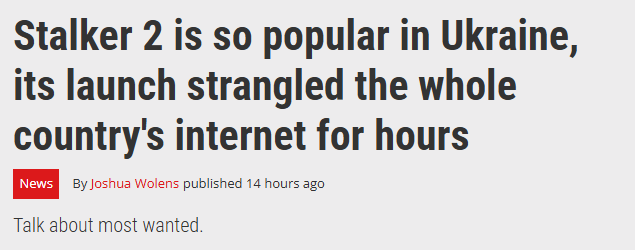 潜行者2火爆乌克兰，全国瞩目瘫痪潮引发网络热议