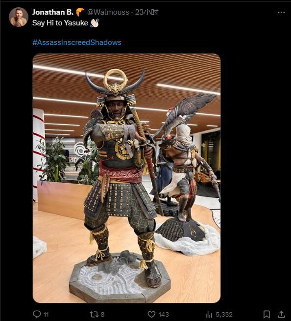 刺客信条：影版黑哥冷酷霸气雕像亮相，一睹神秘角色风采