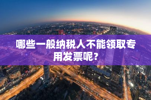 哪些一般纳税人不能领取专用发票呢？