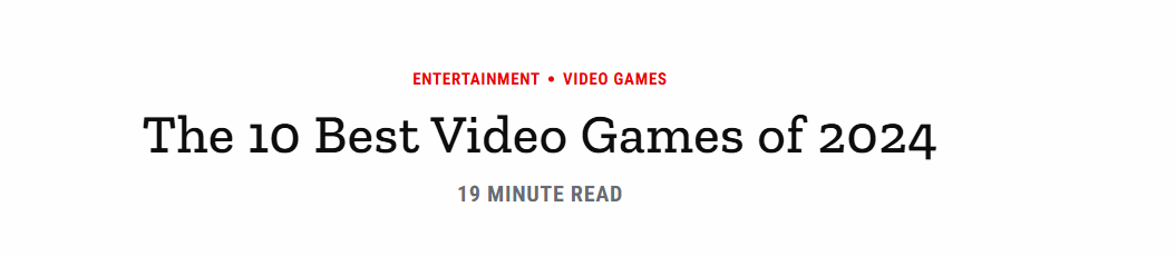 《时代》年度最佳游戏出炉：龙腾世纪4夺冠，黑神话排名第七亮眼新游！