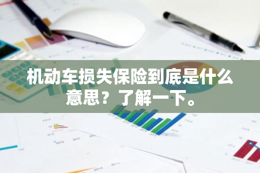 机动车损失保险到底是什么意思？了解一下。
