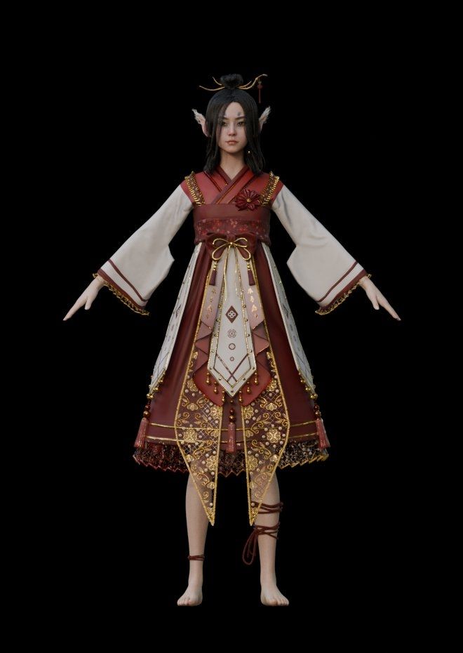 黑神话惊艳角色萍萍：玉足身材超赞！3D大师展示细节美轮美奂