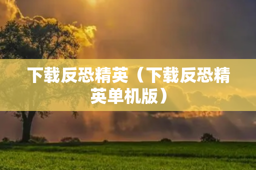 下载反恐精英（下载反恐精英单机版）