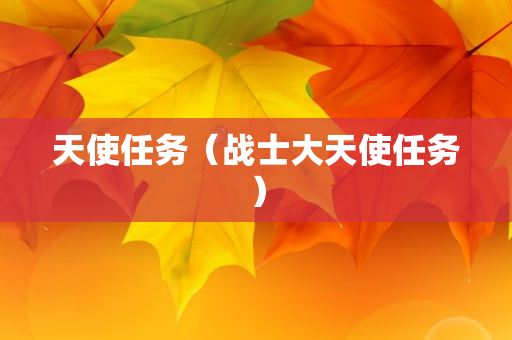 天使任务（战士大天使任务）