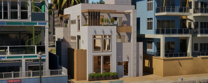 inZOI现代海滨别墅地产怎么造-云族裔现代海滨别墅地产分享