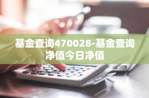 基金查询470028-基金查询净值今日净值