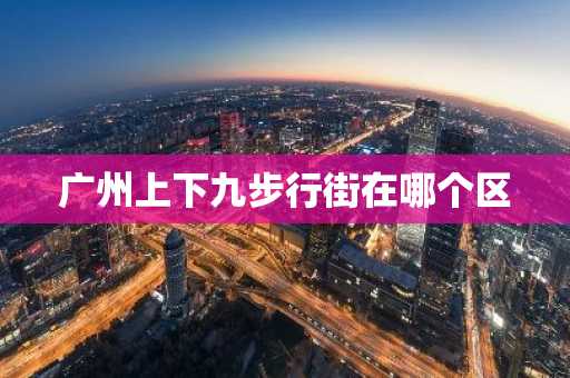 广州上下九步行街在哪个区